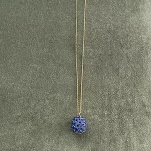 Kate Spade New York Blue Disco Ball Lady Marmalade Pendant Necklace